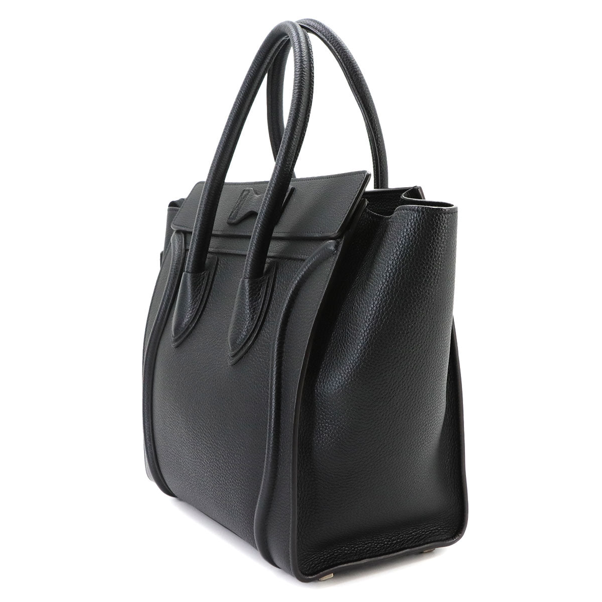 Luggage Micro Shopper Hand Bag Leather Black 189793