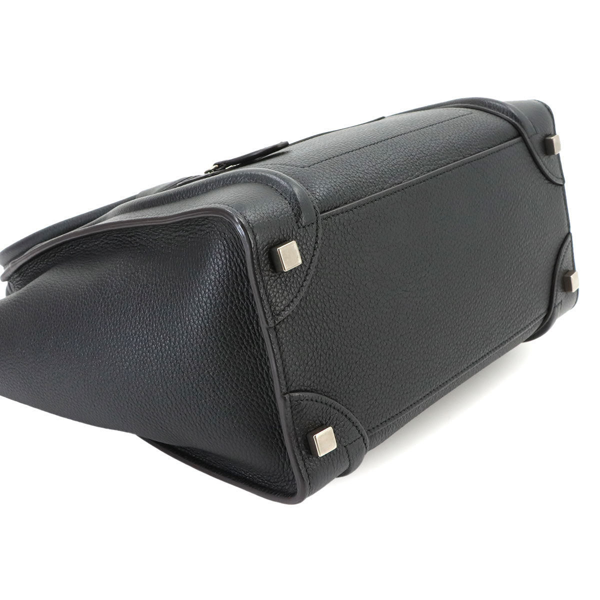 Luggage Micro Shopper Hand Bag Leather Black 189793