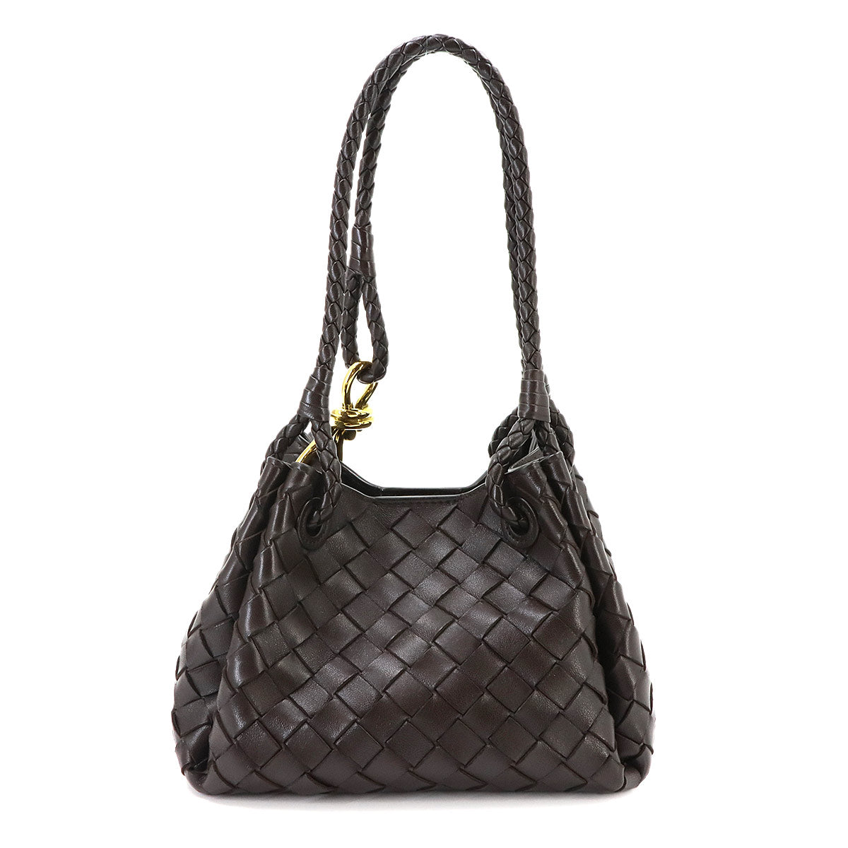Intrecciato Small Parachute Shoulder Bag Fondente 796569