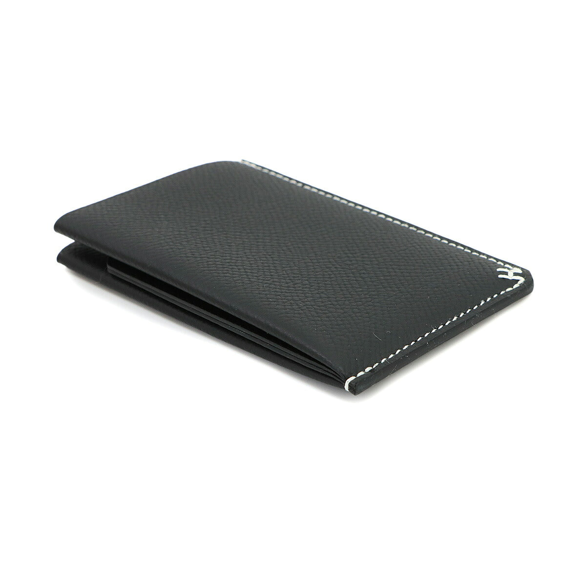 H Sellier Card Case Veau Epsom Black