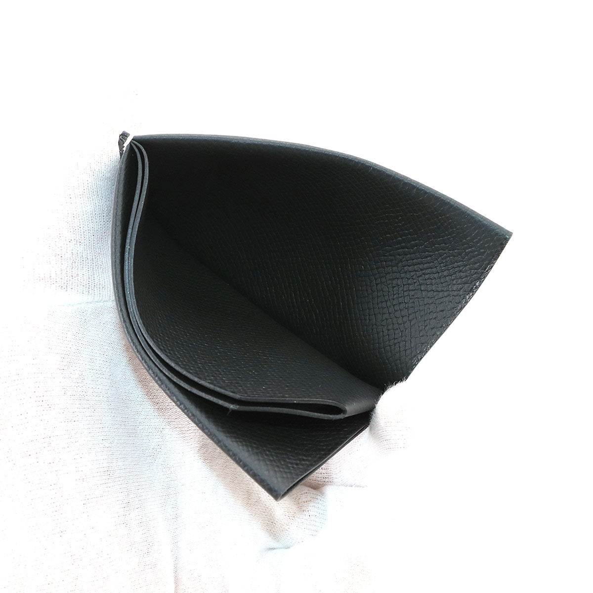 H Sellier Card Case Veau Epsom Black
