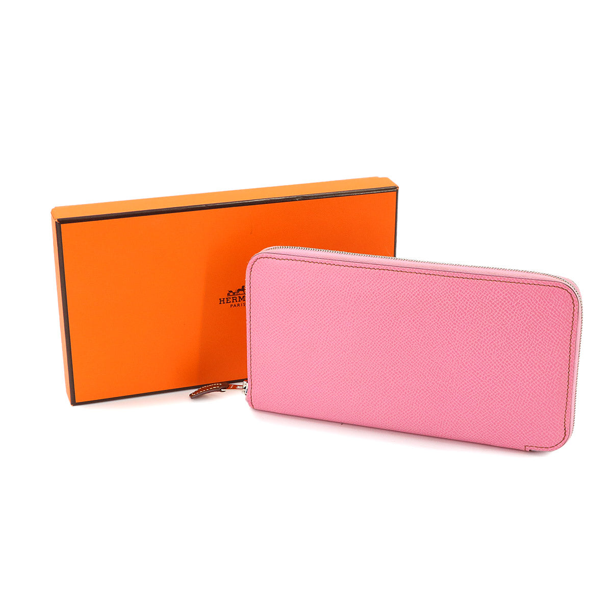Azapp Long Silkin Long Wallet Epsom Pink Purse