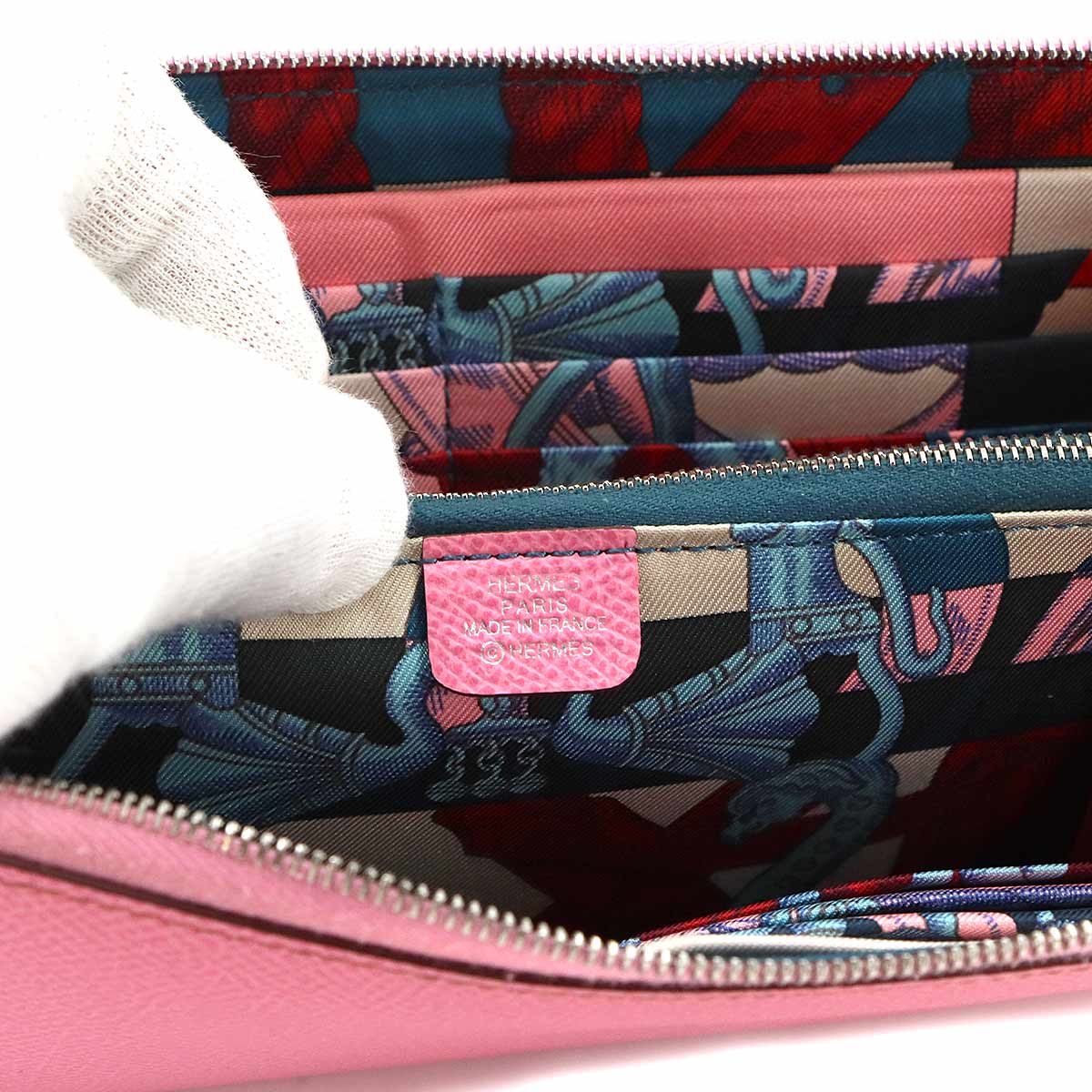 Azapp Long Silkin Long Wallet Epsom Pink Purse