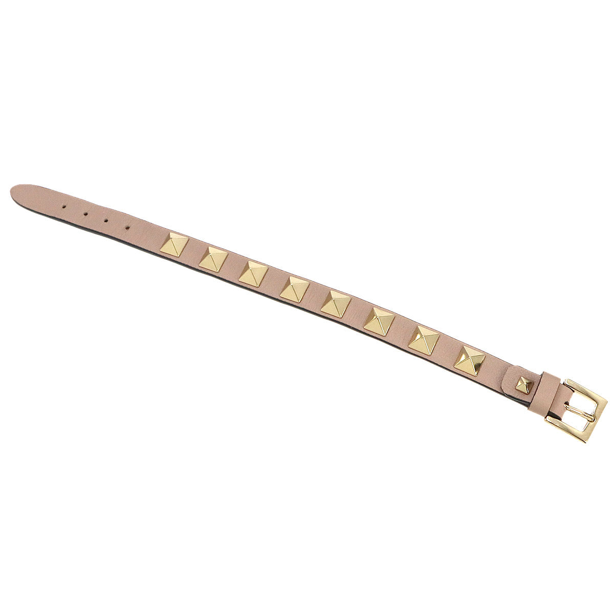 Rock Studs Bracelet Leather Pink