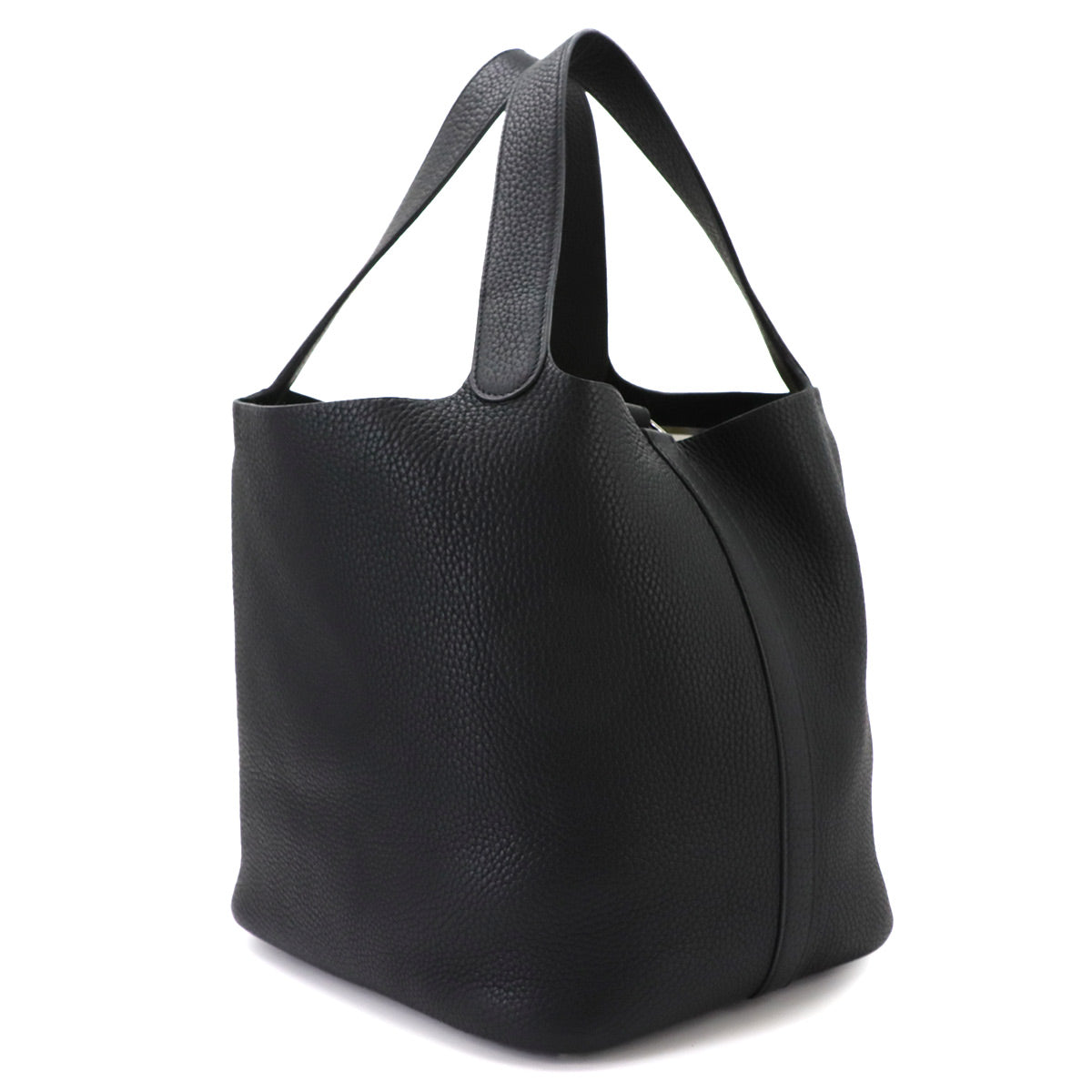 Picotin GM Hand Bag Taurillon Clemence Black Purse
