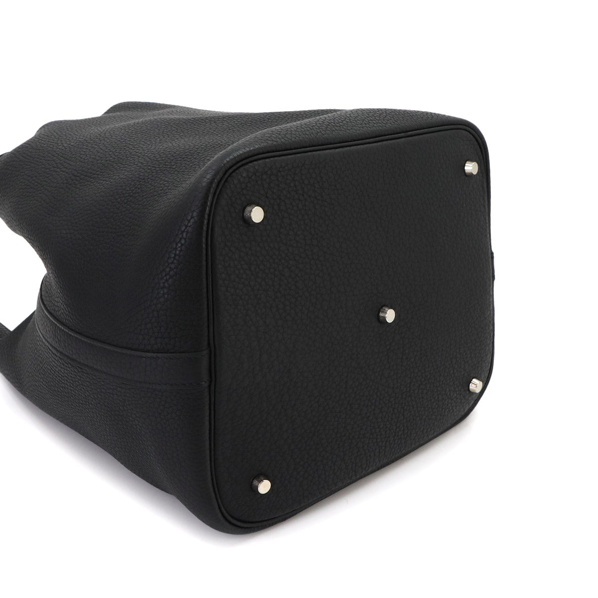 Picotin GM Hand Bag Taurillon Clemence Black Purse