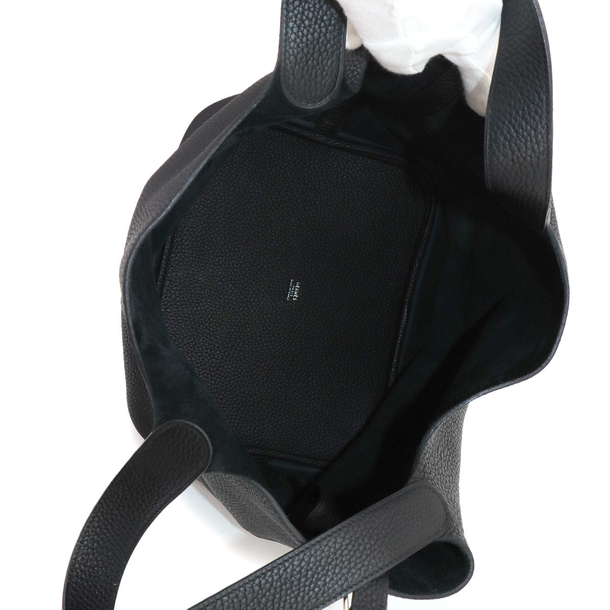 Picotin GM Hand Bag Taurillon Clemence Black Purse