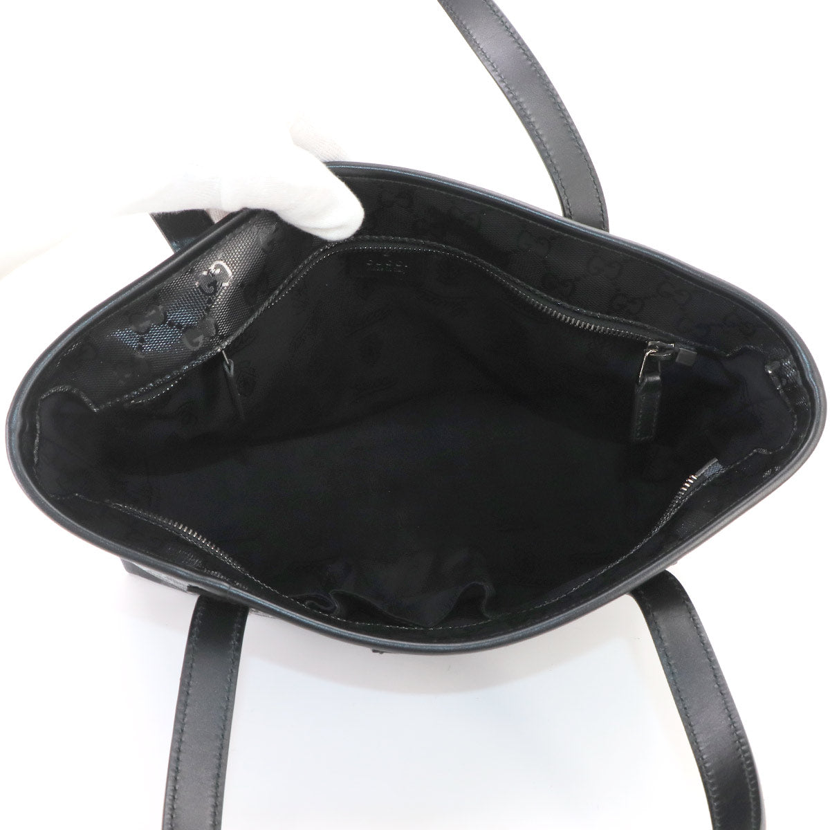 GG Imprime Tote Bag PVC Leather Black 211138 Purse