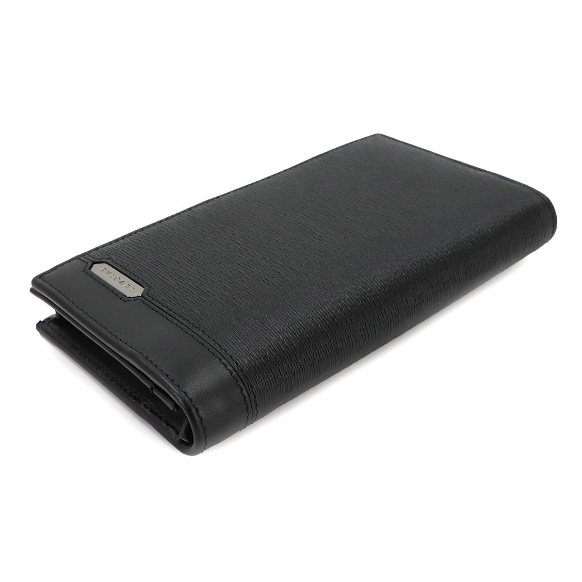 Serpenti Scaglie Man Long Wallet Leather Black 280922 Purse