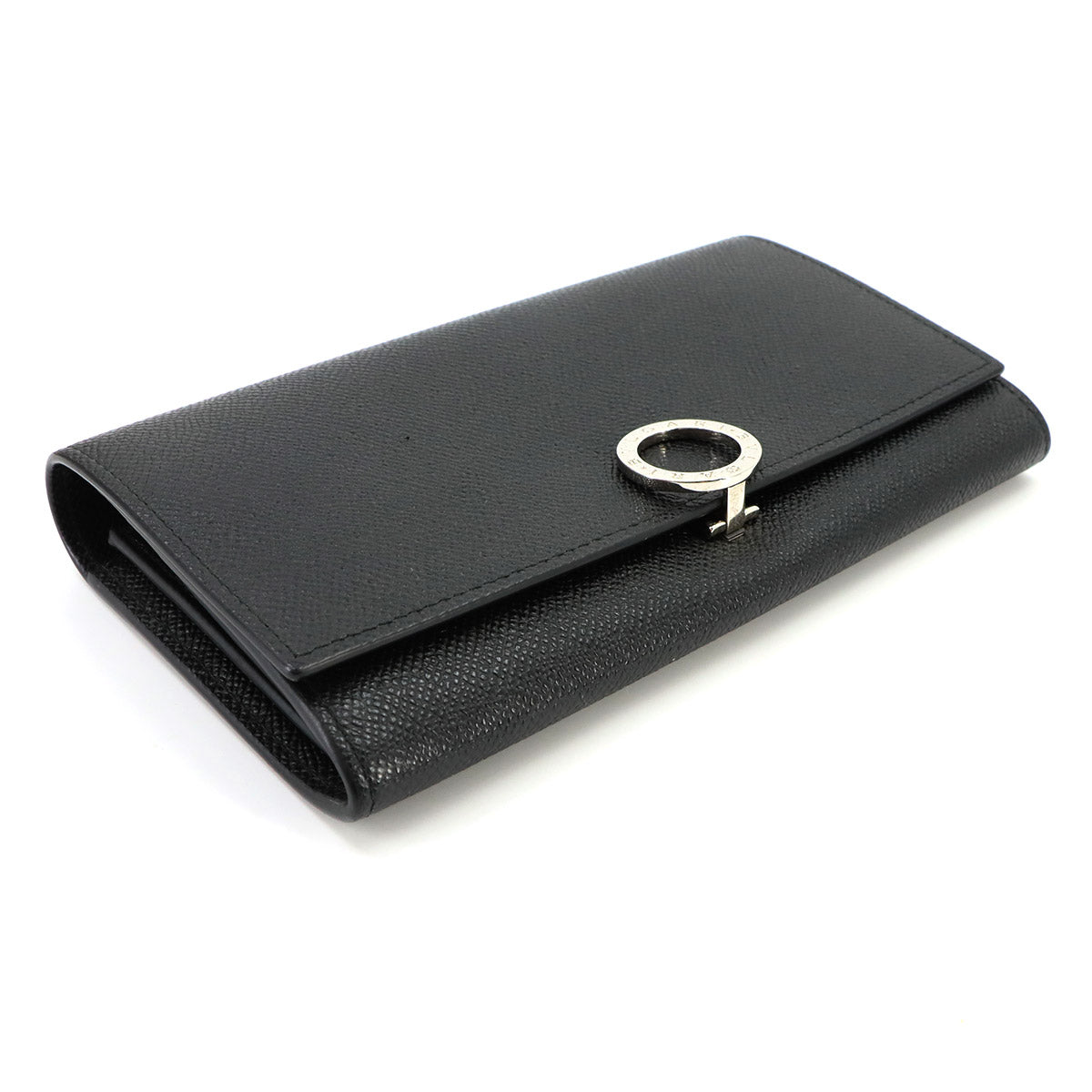 BVLGARIBVLGARI Long Wallet Leather Black 289378 Purse