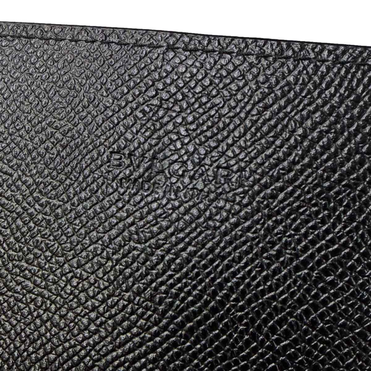 BVLGARIBVLGARI Long Wallet Leather Black 289378 Purse