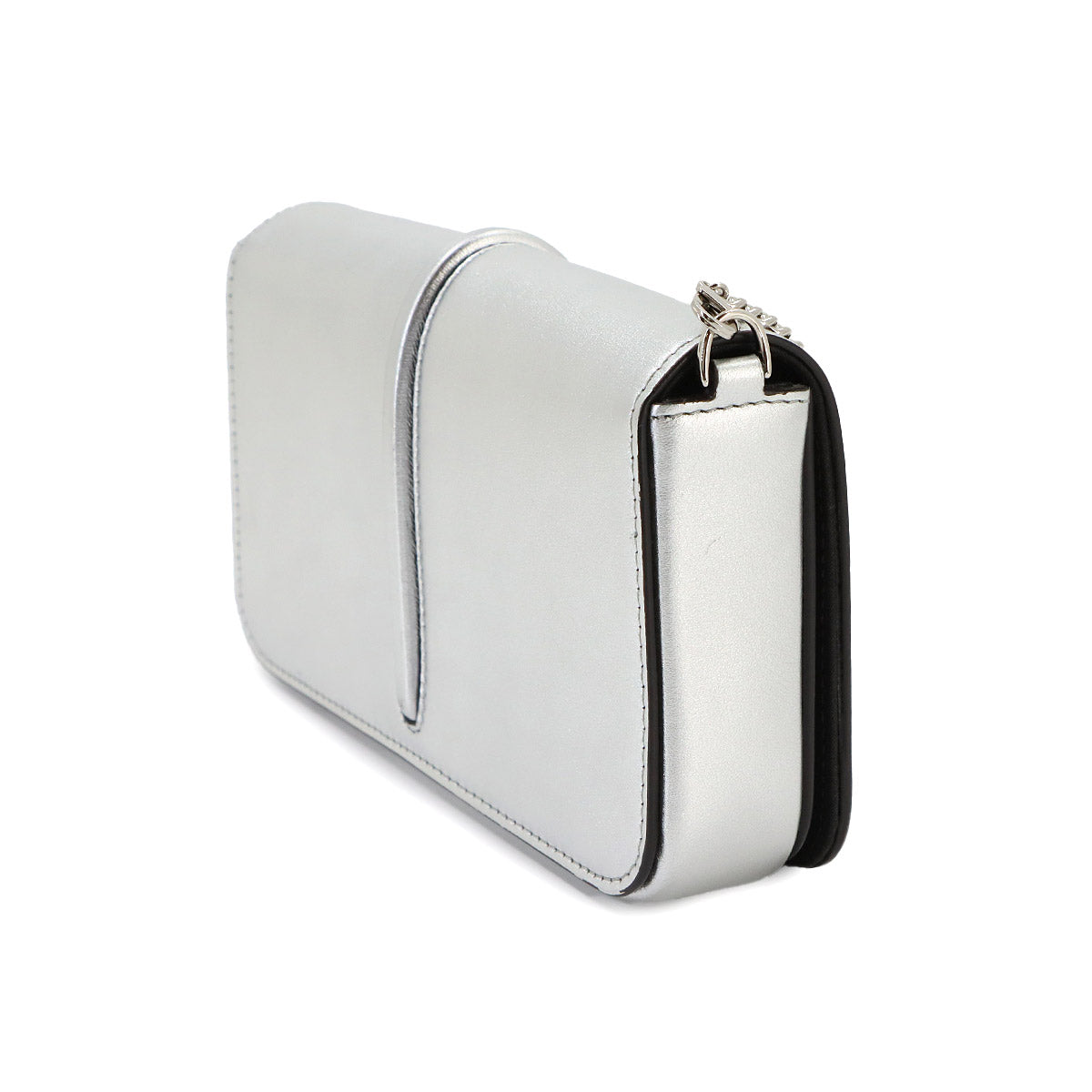 Fendigraphy Wallet Leather Silver 8BS076 Purse