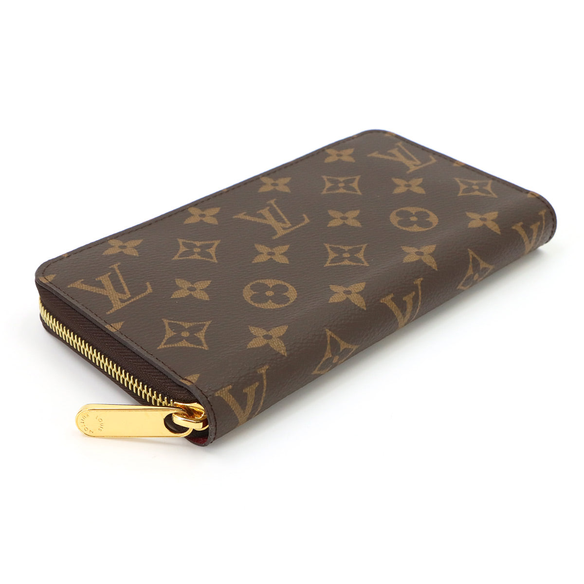 Monogram Zippy Wallet Long Brown Fuchsia M41895 Purse