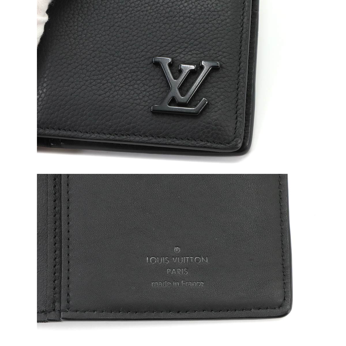 Aerogram Brazza Wallet Leather Noir M69980 Black