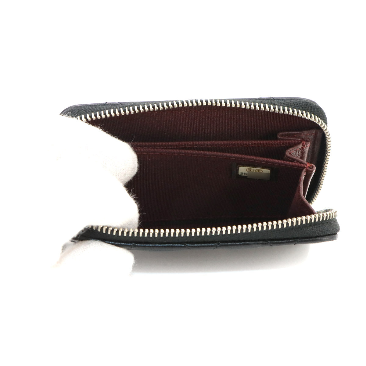 Matelasse Coin Case Purse Wallet Leather Black A69271