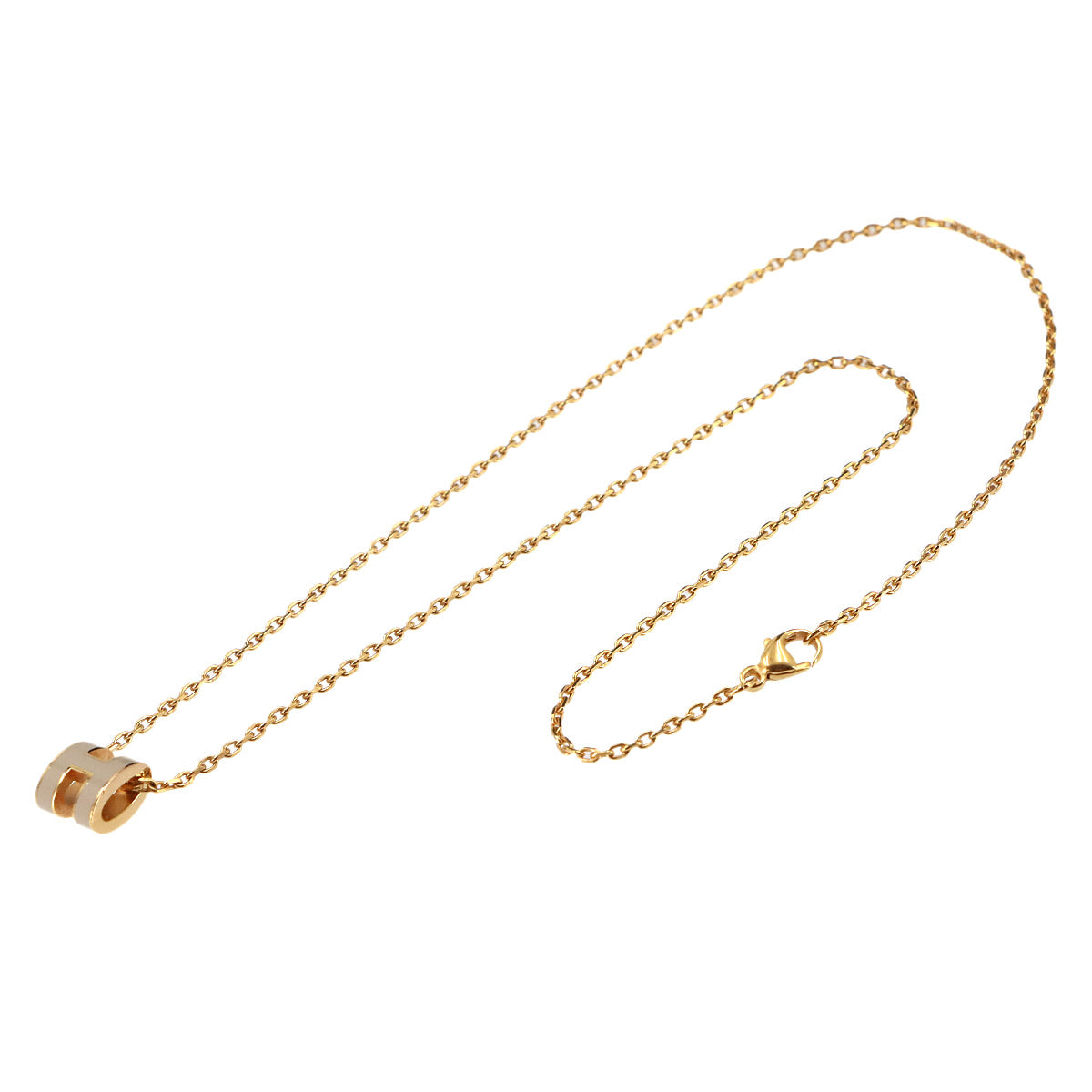 Mini Pop H Chain Necklace Marron grace Gold Accessory