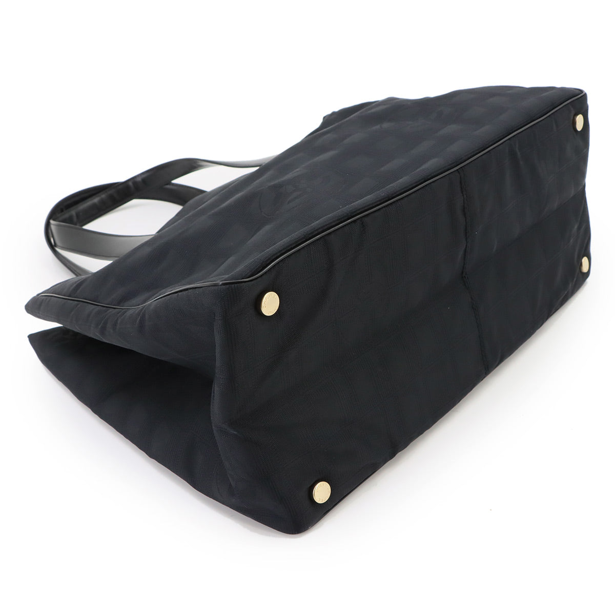 New Travel Line Tote MM Bag Nylon Jacquard Leather Black A15991