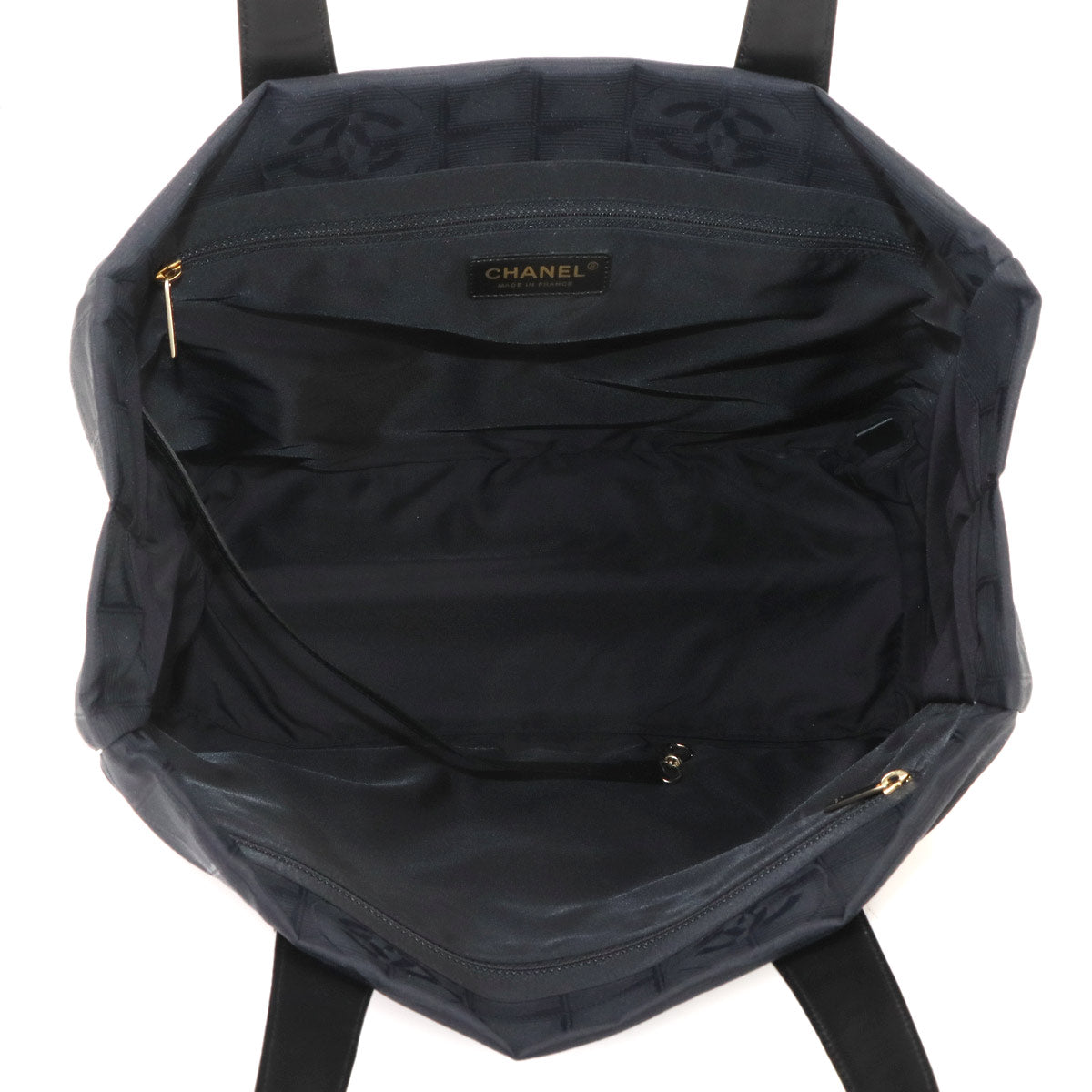 New Travel Line Tote MM Bag Nylon Jacquard Leather Black A15991