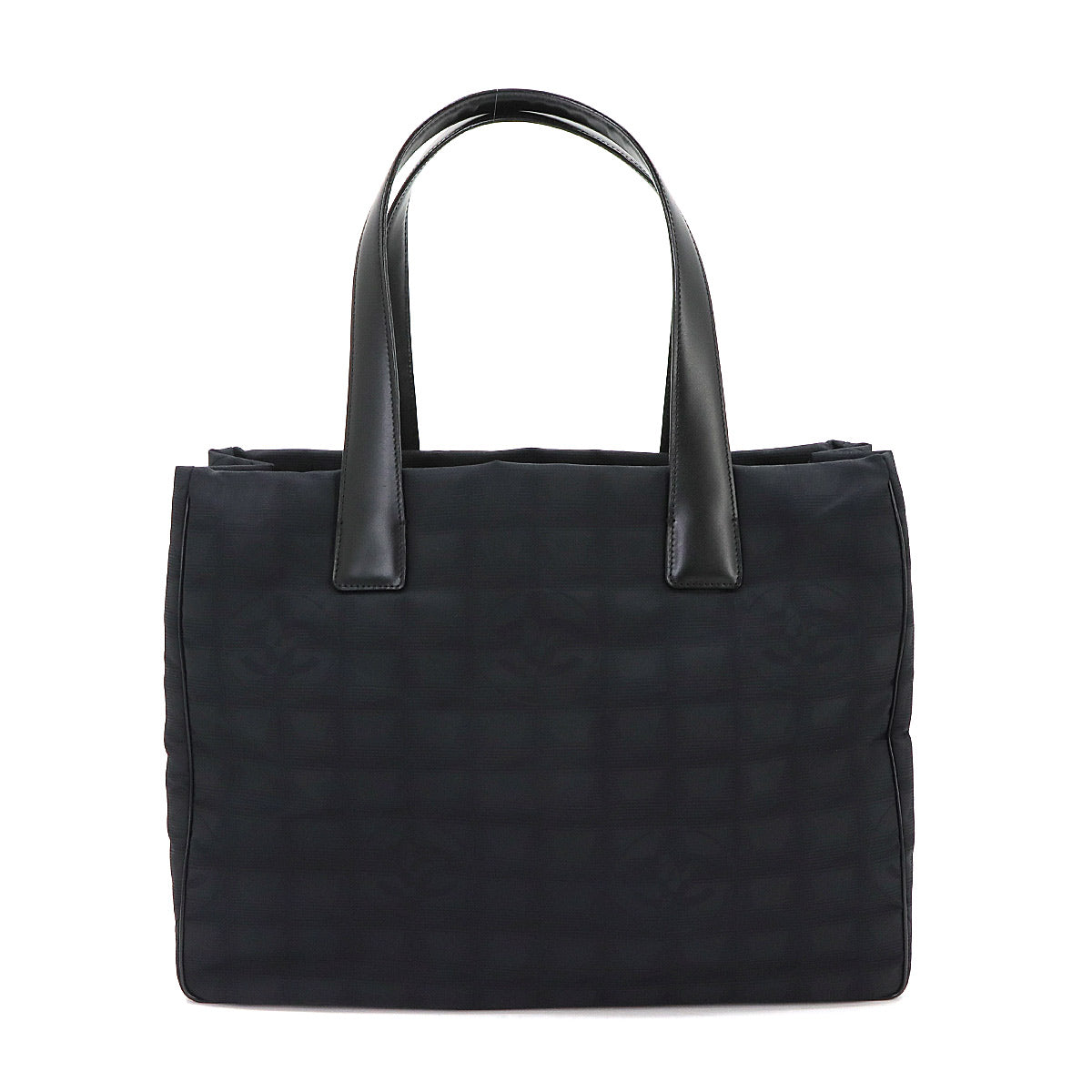 New Travel Line Tote MM Bag Nylon Jacquard Leather Black A15991