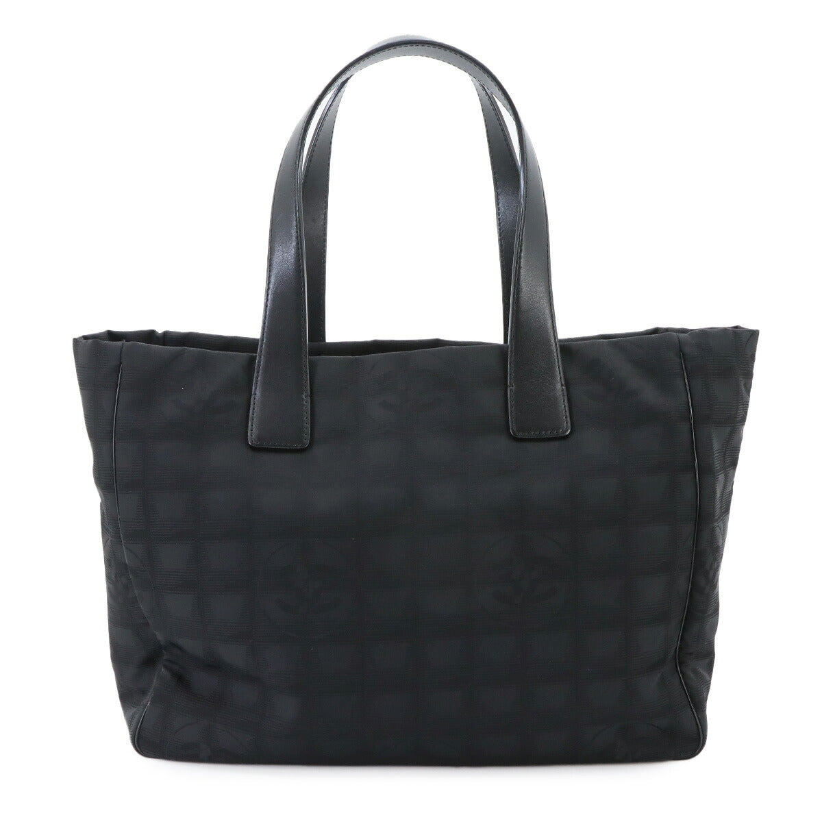 New Travel Line Tote MM Bag Nylon Jacquard Leather Black A15991