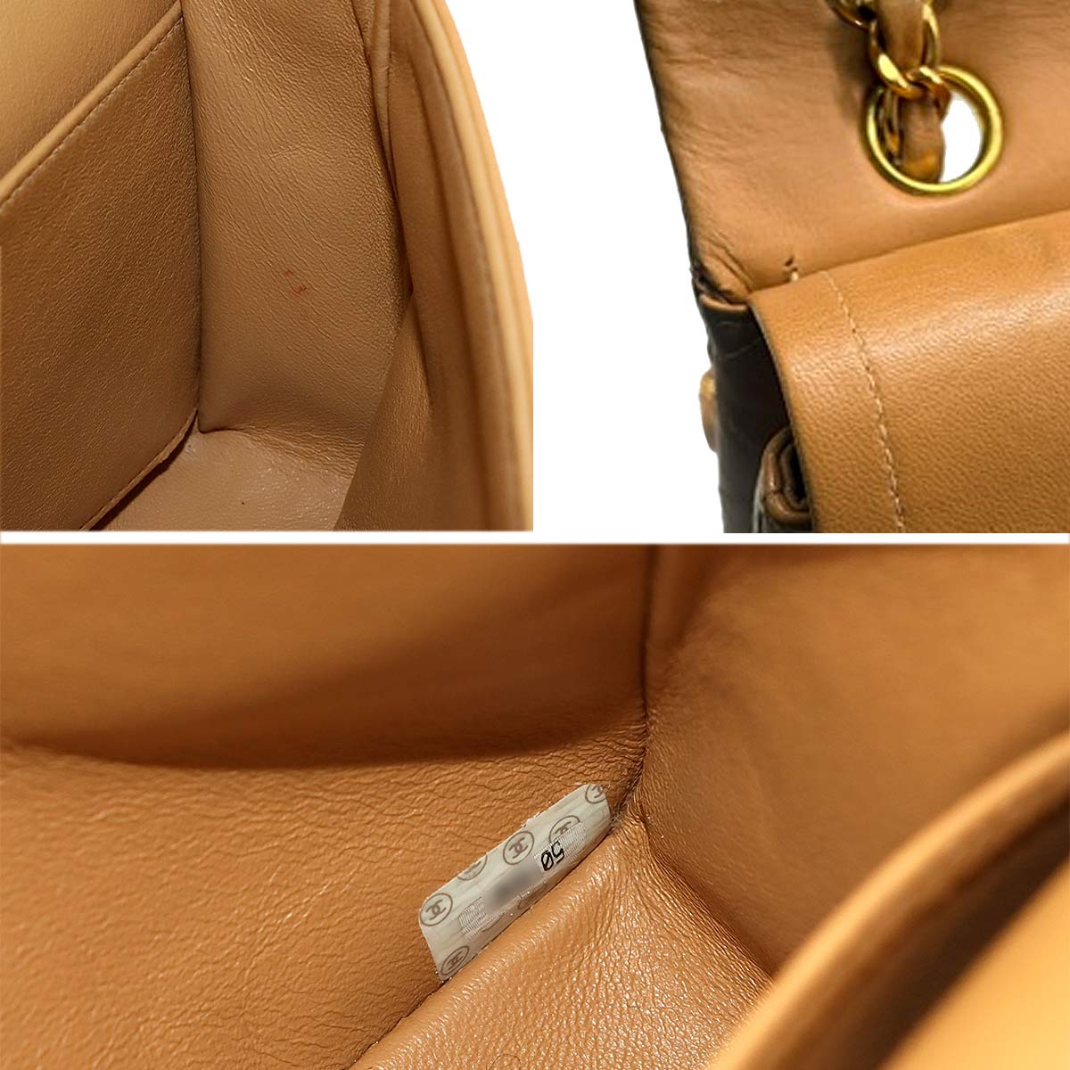 Matelasse 23 Chain Shoulder Bag Leather Light brown A01113