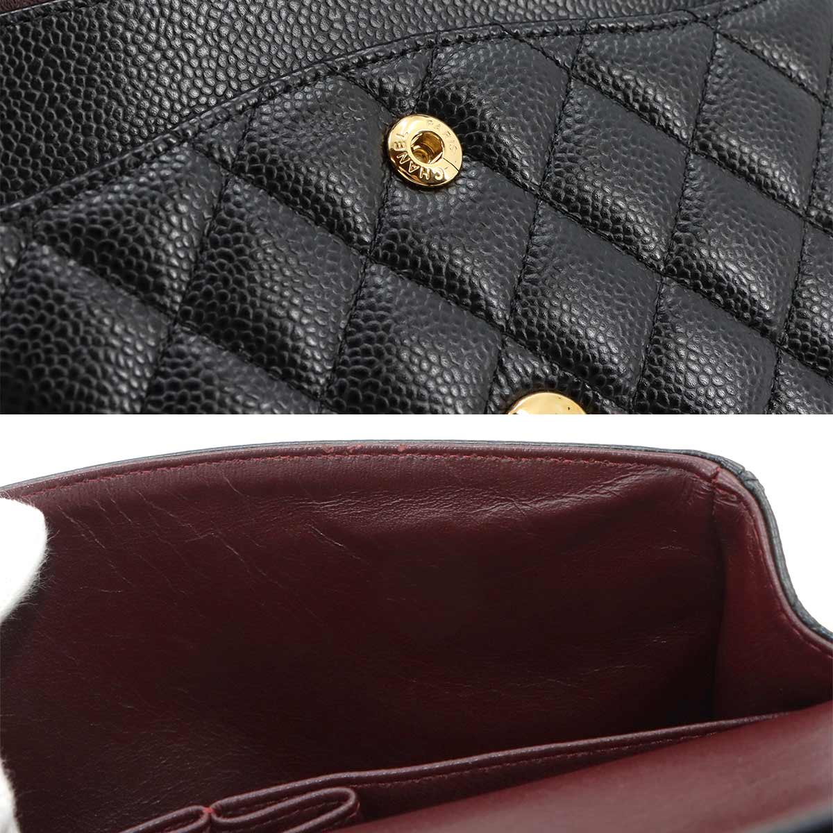 Matelasse 25 Chain Shoulder Bag Leather Black A01112