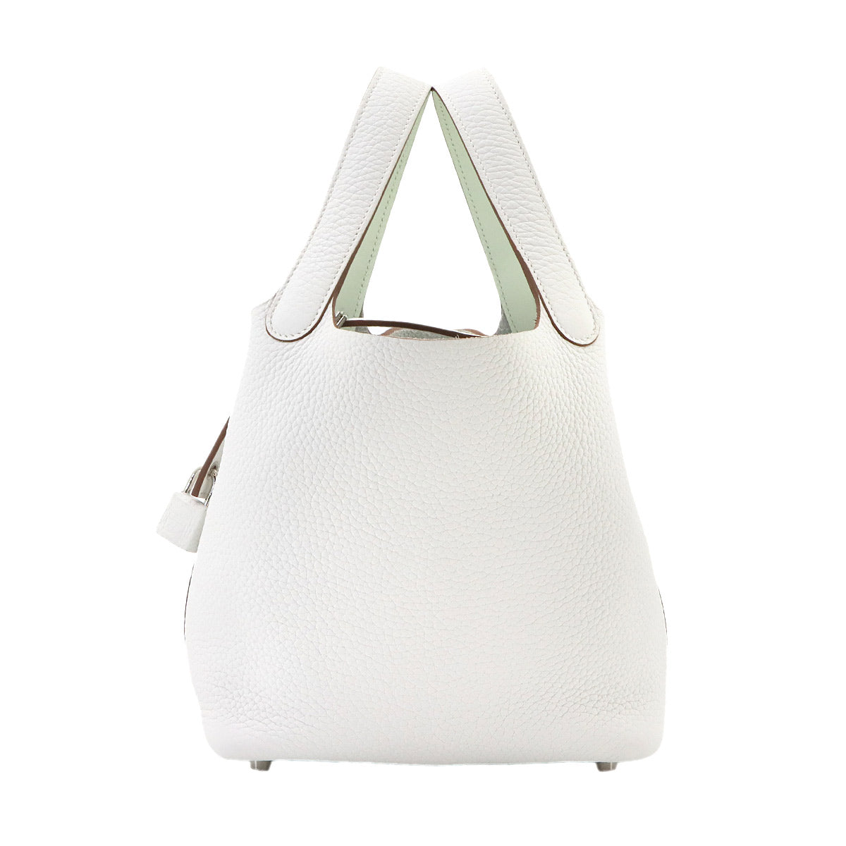 Picotin Lock PM Eclat Hand Bag Taurillon Clemence New White