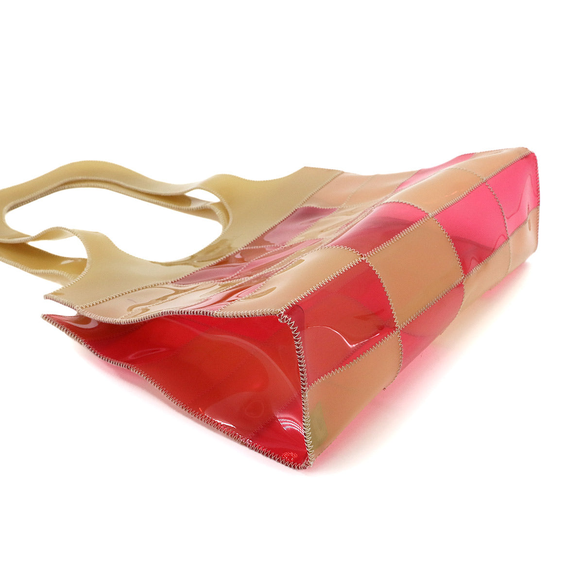 Chocolate Bar Tote Bag Vinyl Beige Pink Vintage