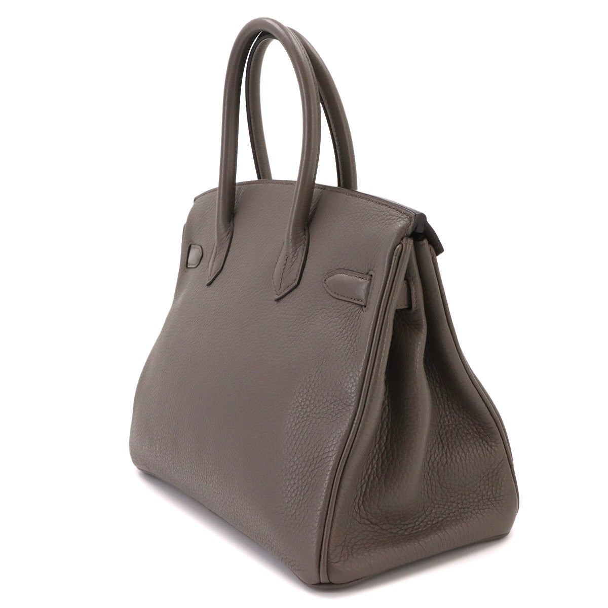Birkin 30 Taurillon Clemence Etain Hand Bag Grey Purse