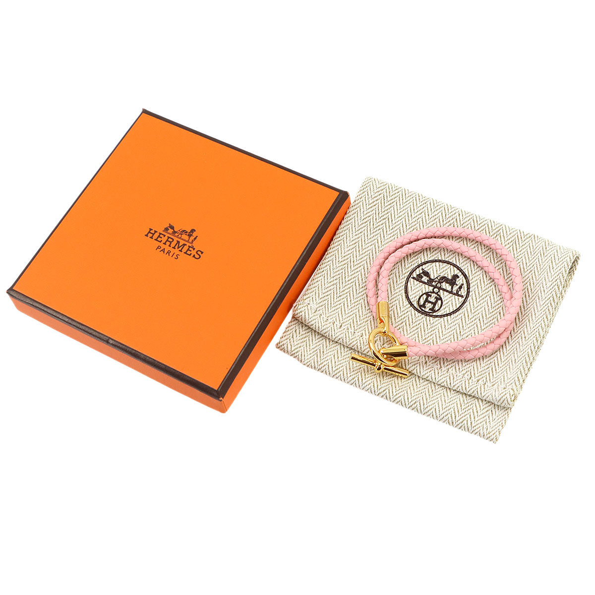 Glenan Double tour Bracelet Leather Pink