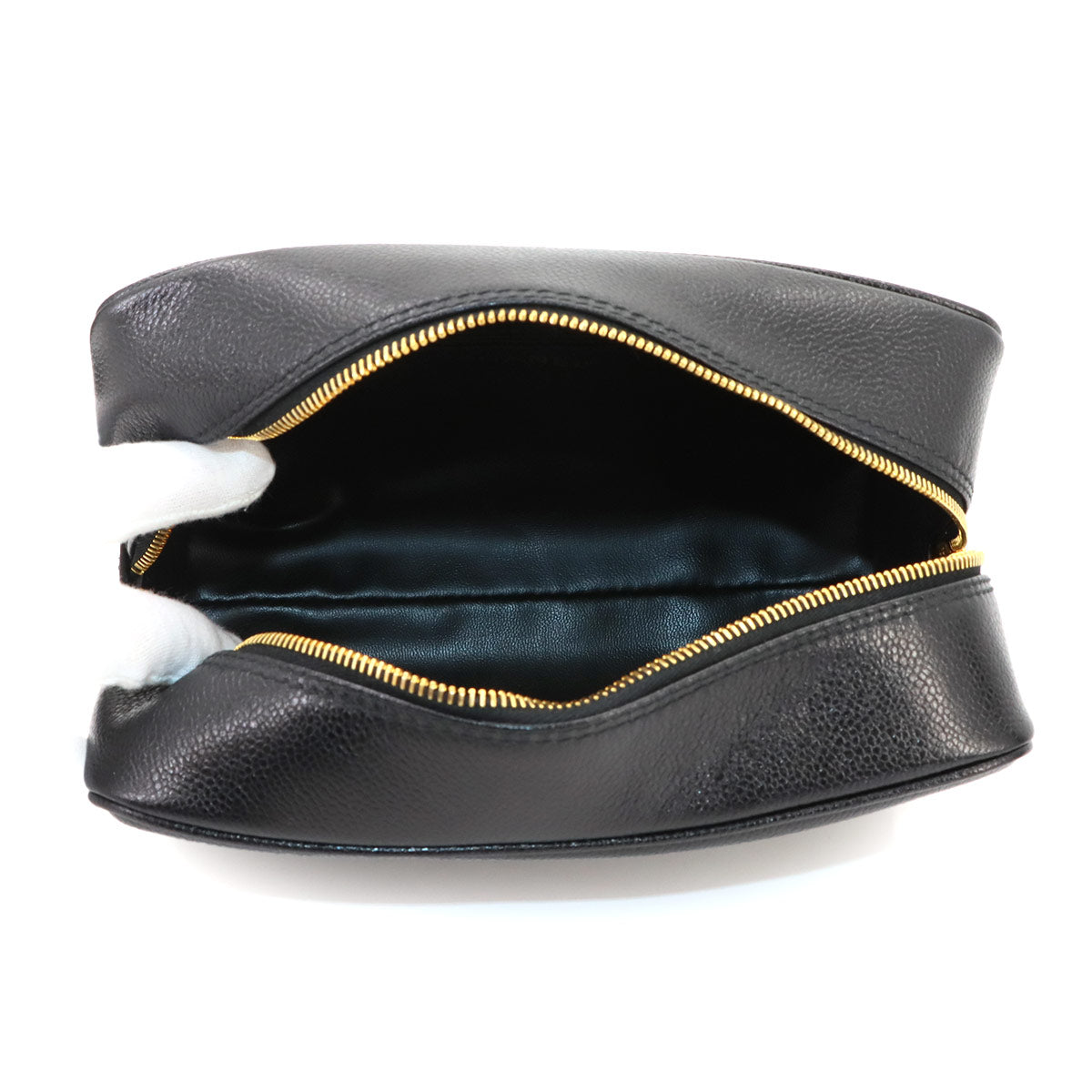 Coco Mark Pouch Leather Black A01996 Purse