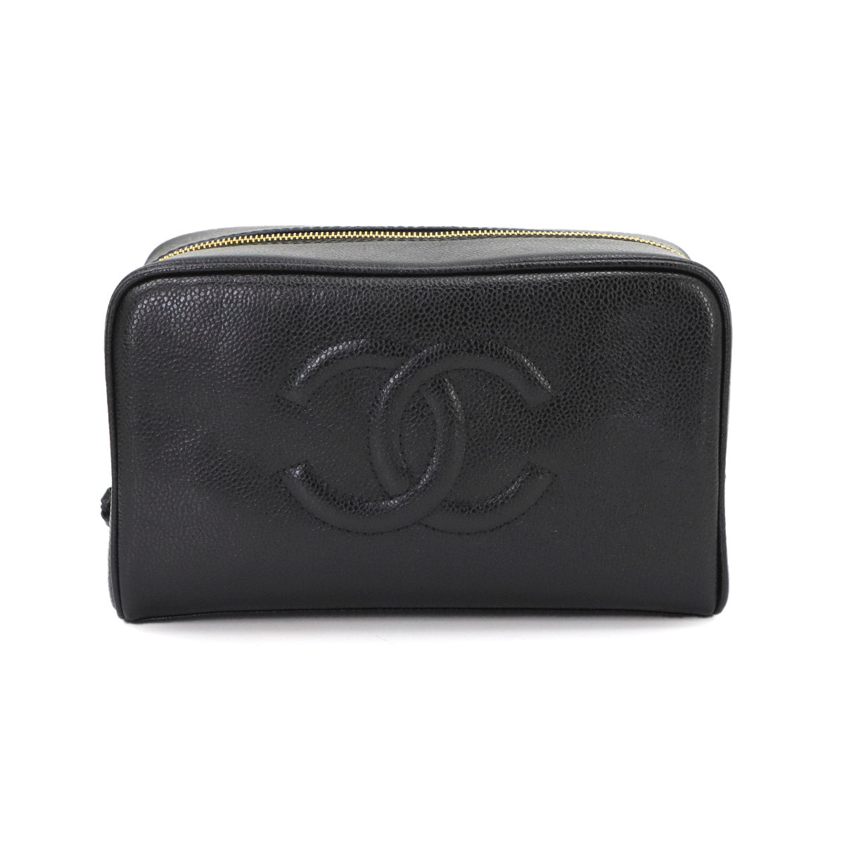 Coco Mark Pouch Leather Black A01996 Purse