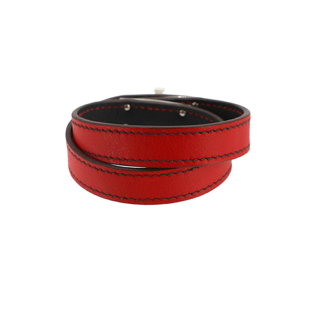 Kelly Double Tour Bracelet Swift Red Navy T2 Accessory