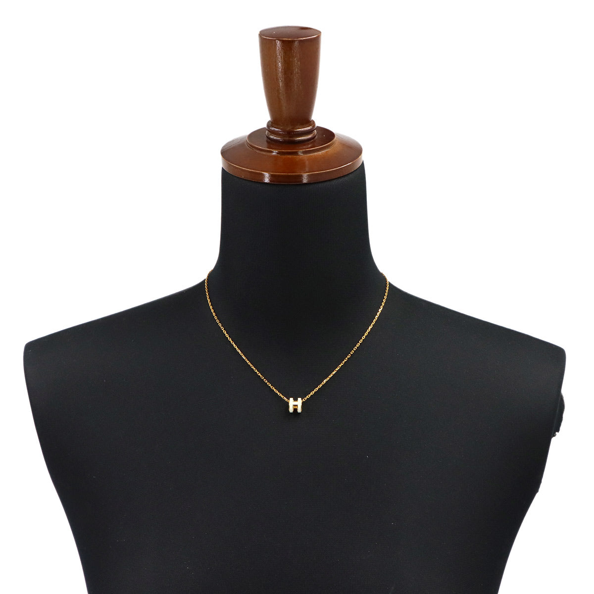 Mini Pop H Chain Necklace White Gold Accessory