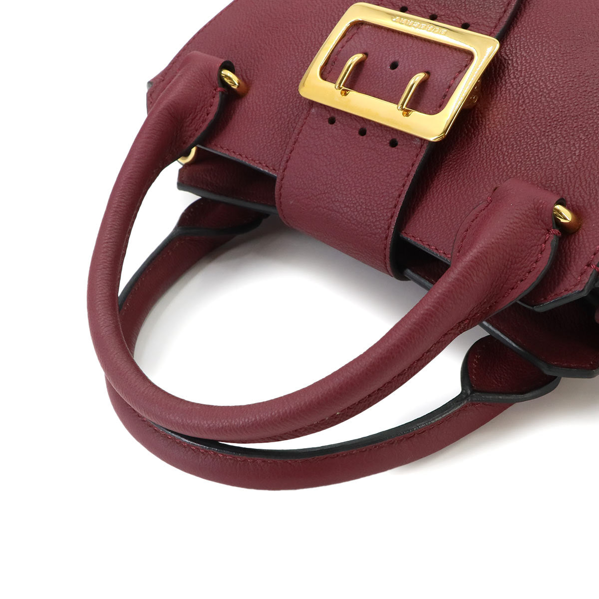 Buckle Hand Shoulder Bag Leather Red 4029024 Purse