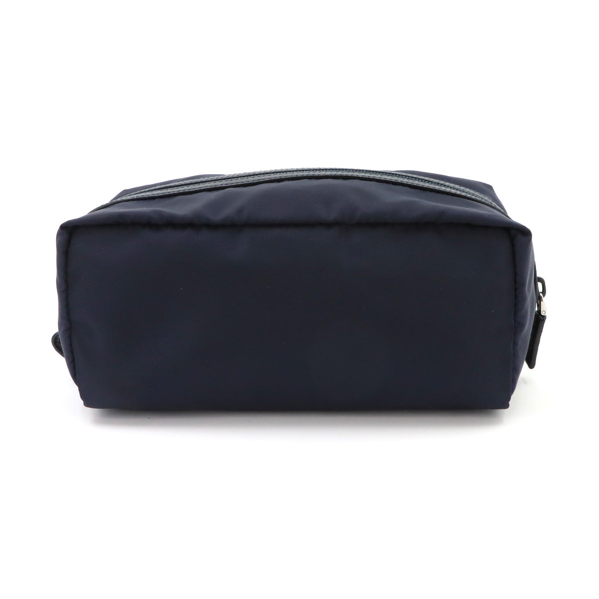 Pouch Nylon Saffiano Leather Navy Purse
