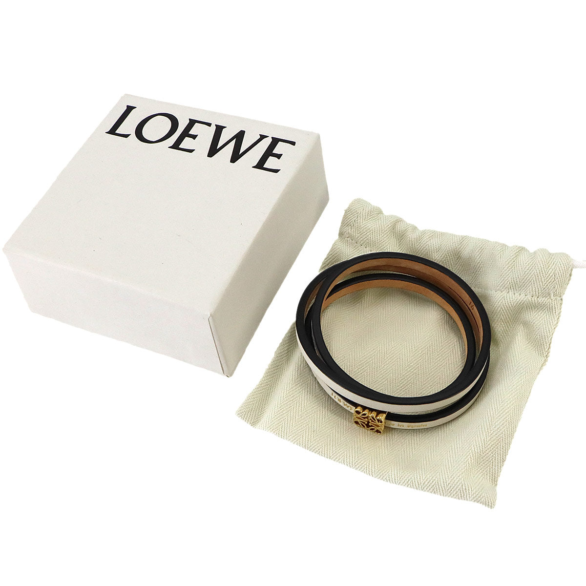 Anagram Bombe twist bracelet Leather White