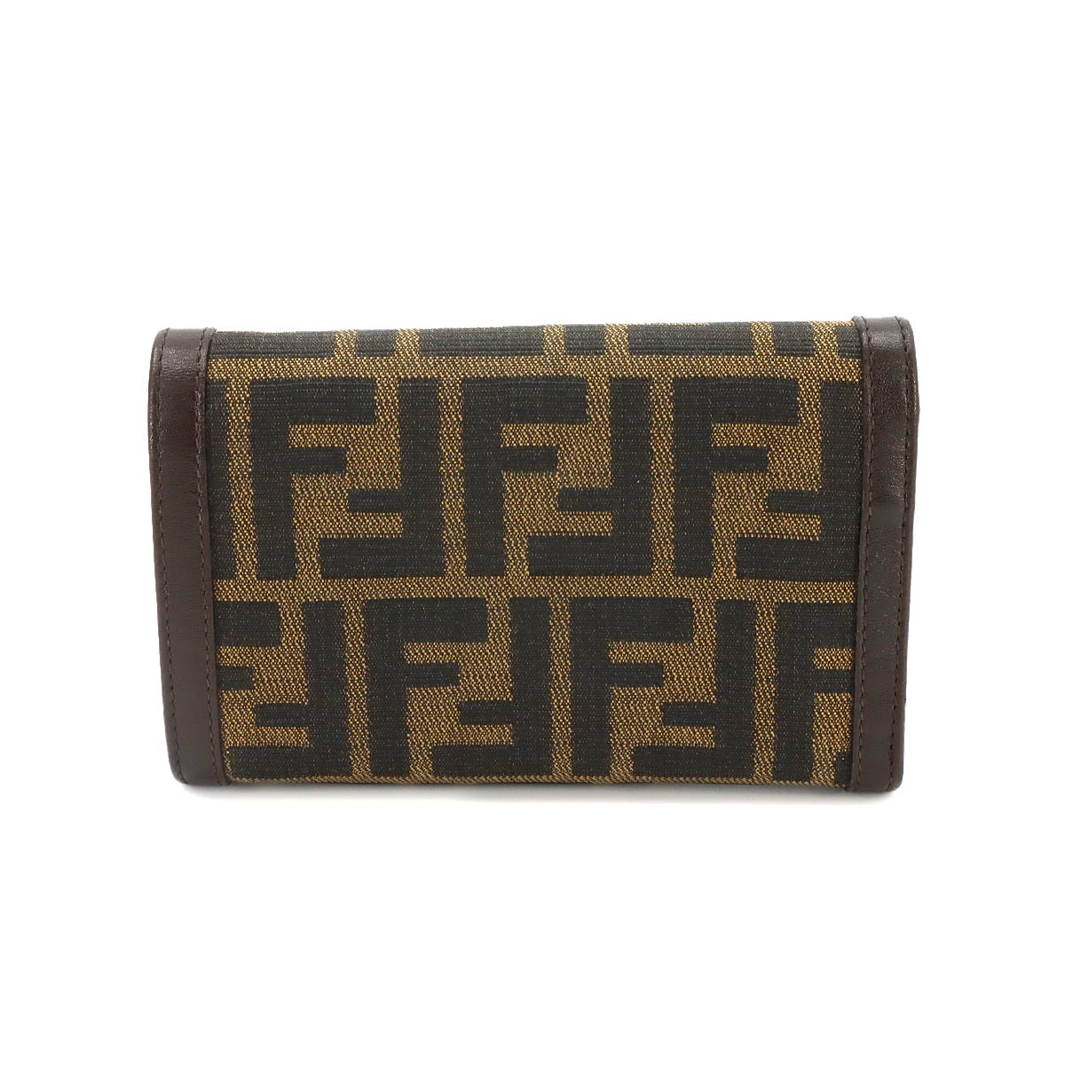 Zucca Long Wallet Canvas Leather Brown Purse