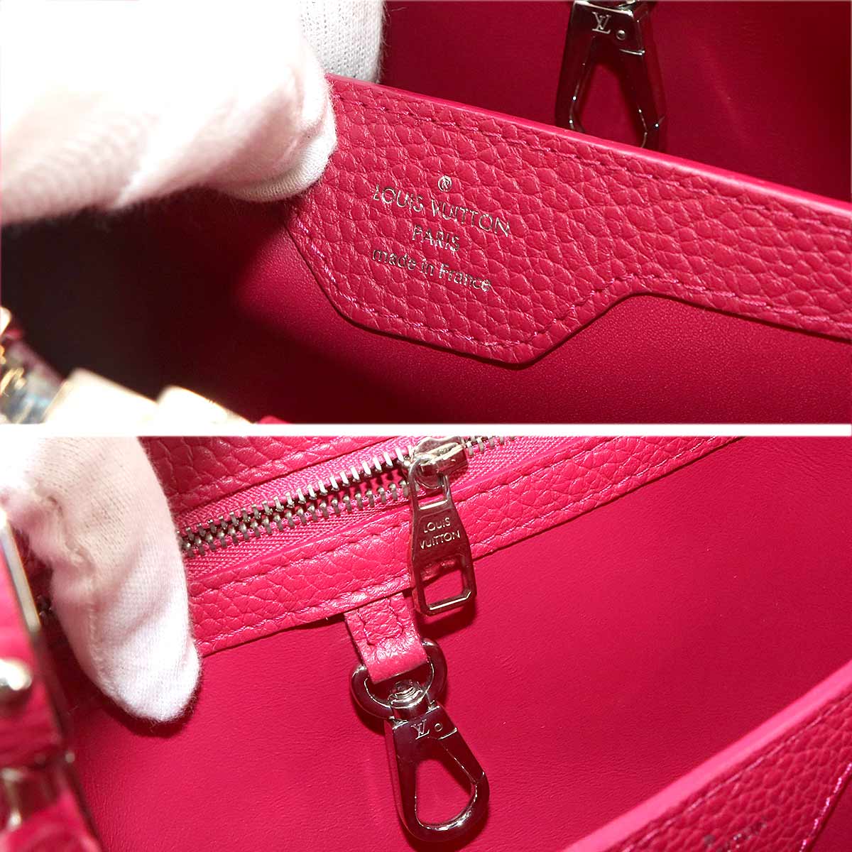 Capucines BB Hand Shoulder Bag Leather Wine red M54419