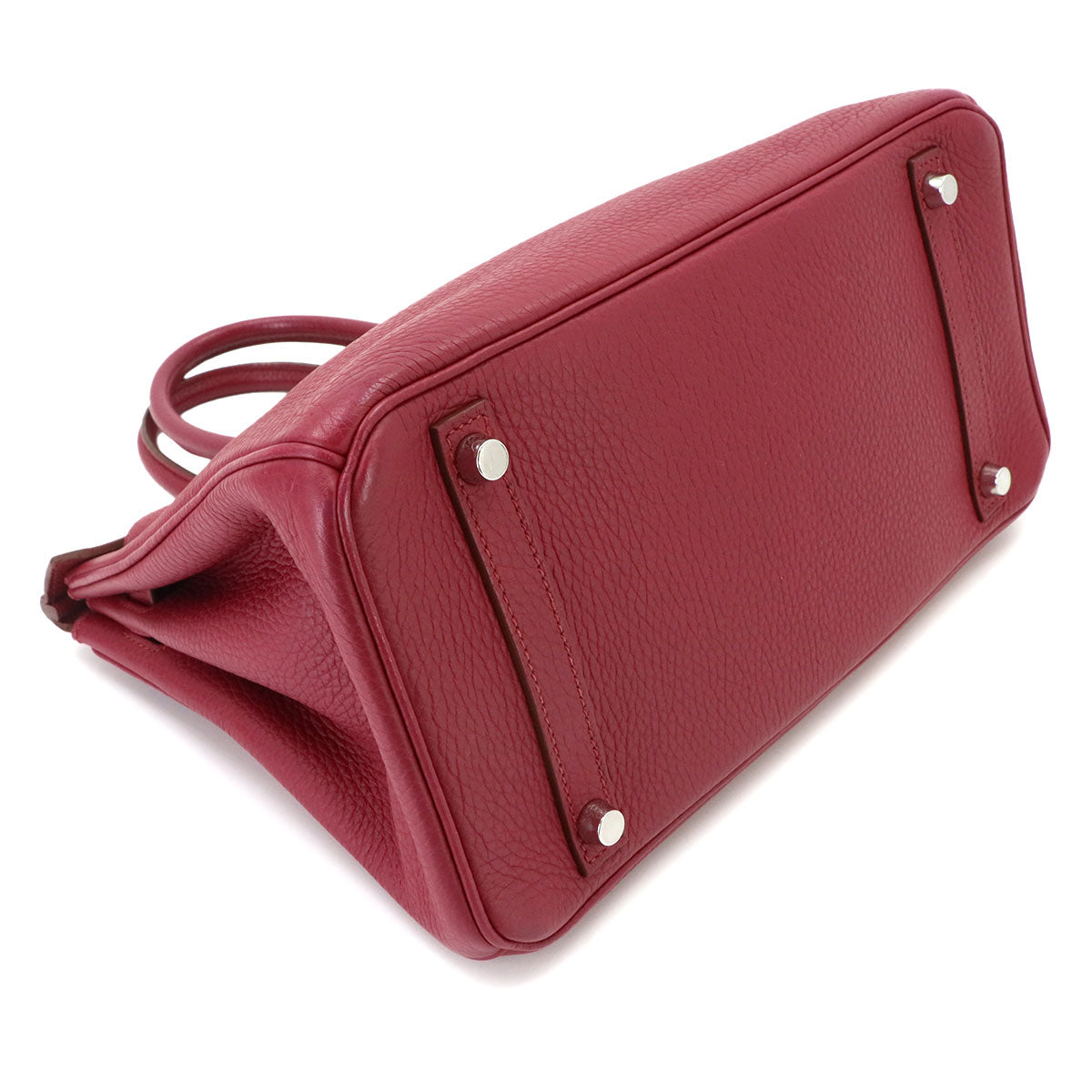Birkin 30 Taurillon Clemence Ruby Hand Bag