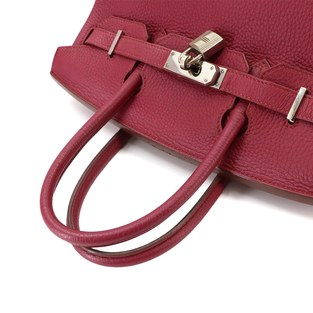Birkin 30 Taurillon Clemence Ruby Hand Bag