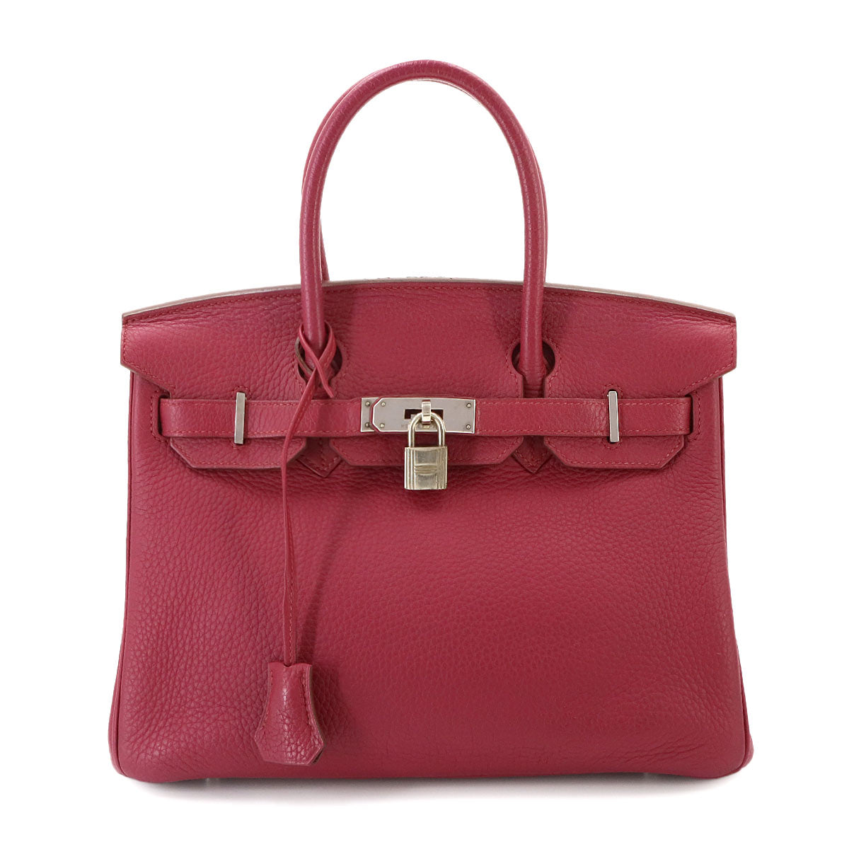 Birkin 30 Taurillon Clemence Ruby Hand Bag