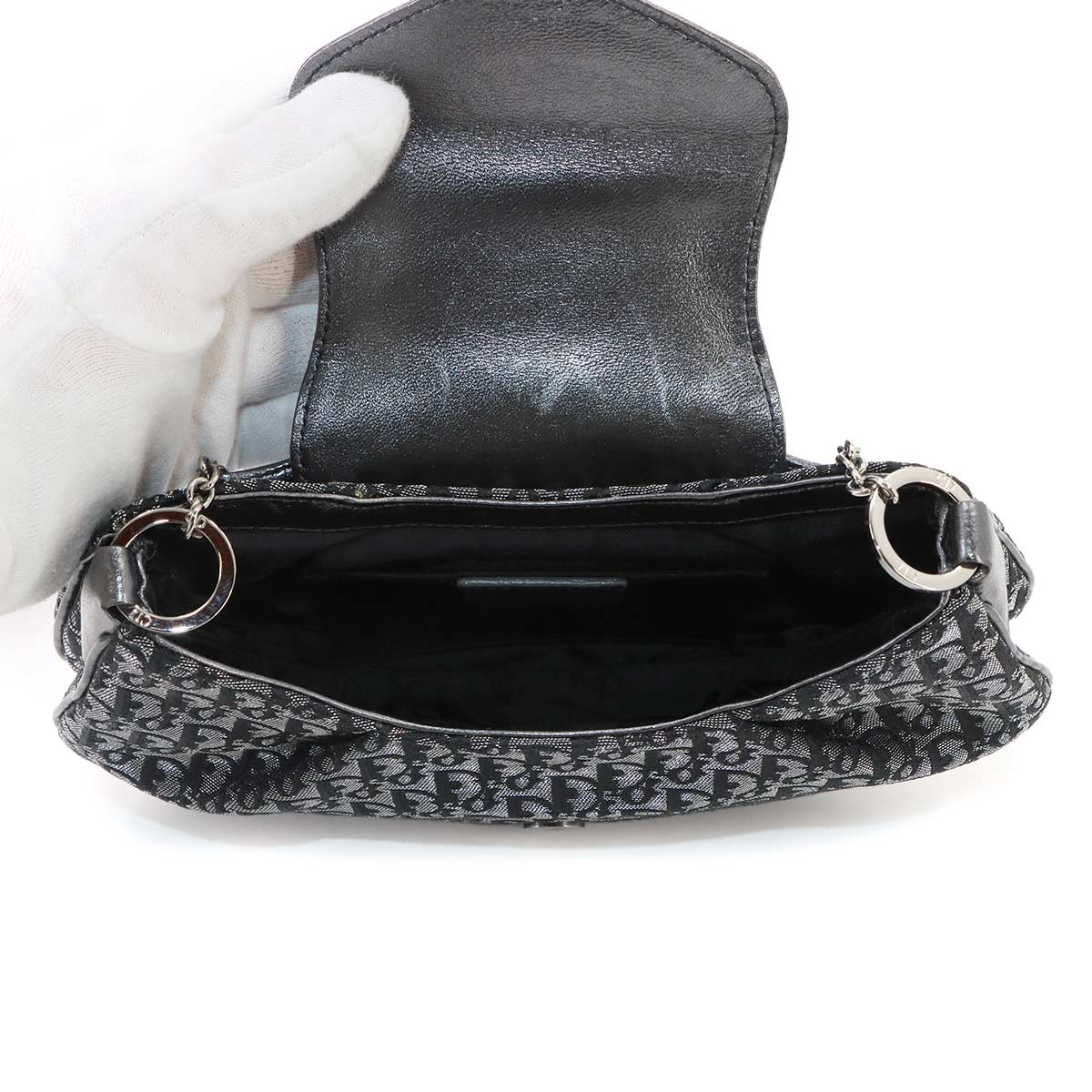 Trotter Street Chic Hand Bag Canvas Leather Gray