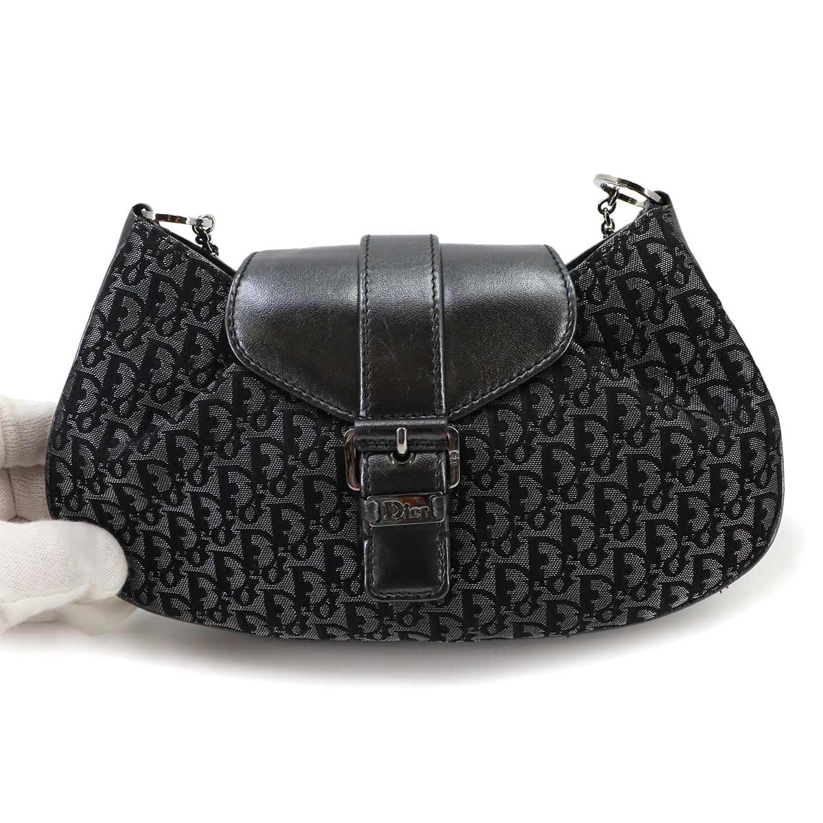 Trotter Street Chic Hand Bag Canvas Leather Gray