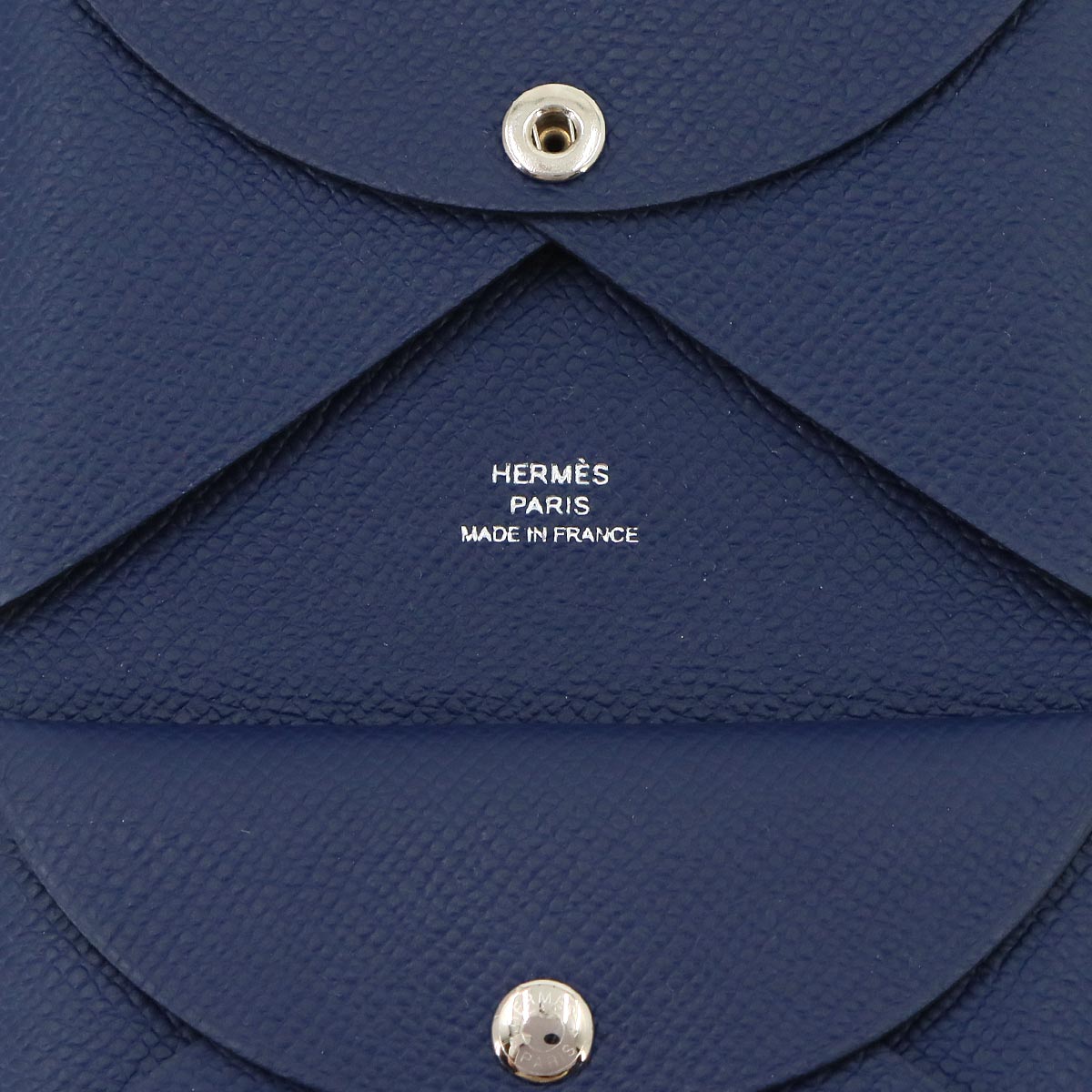 Calvi Duo Card Case Veau Epsom Blue Navy