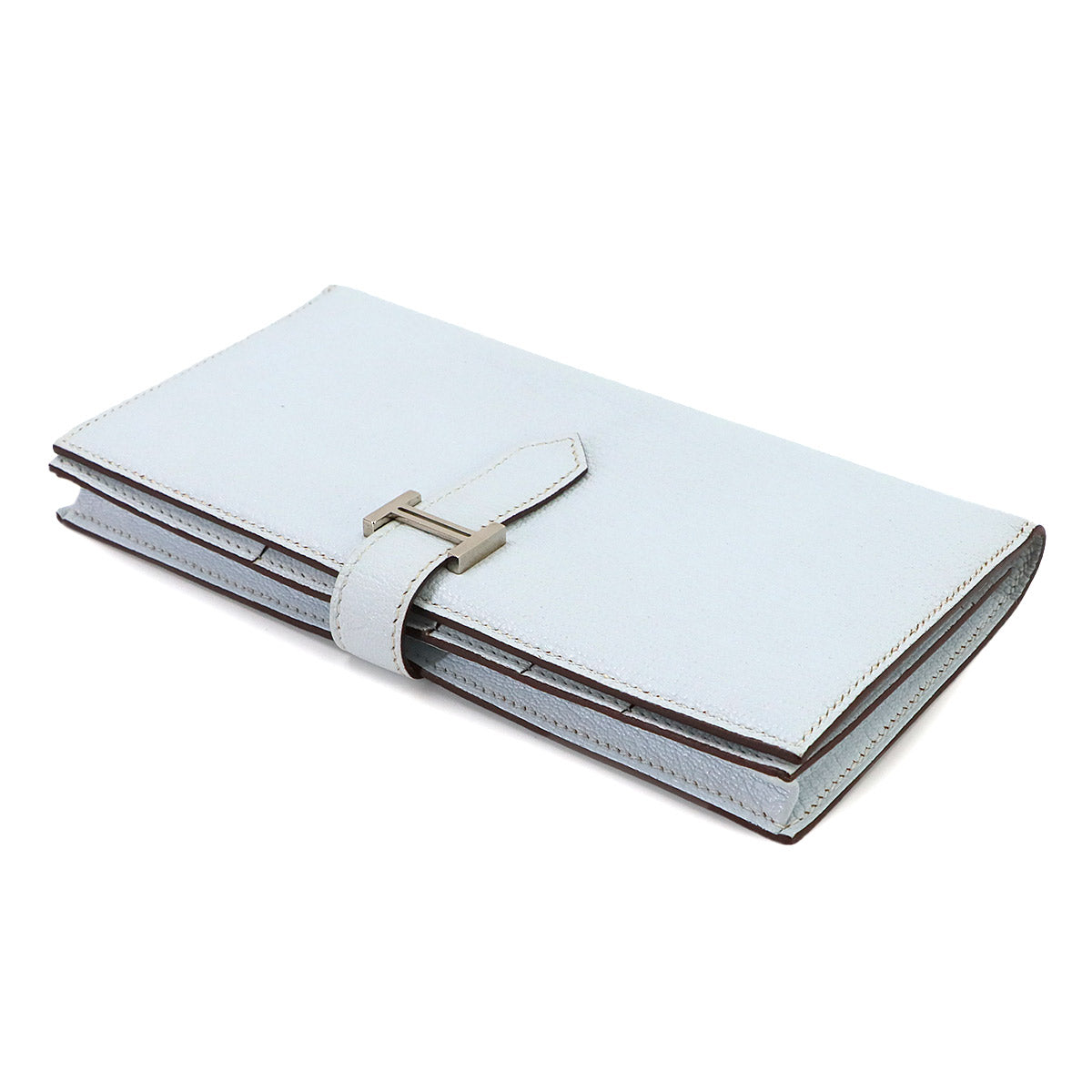 Bearn Souffle Long Wallet Veau Epsom Blue brume Purse