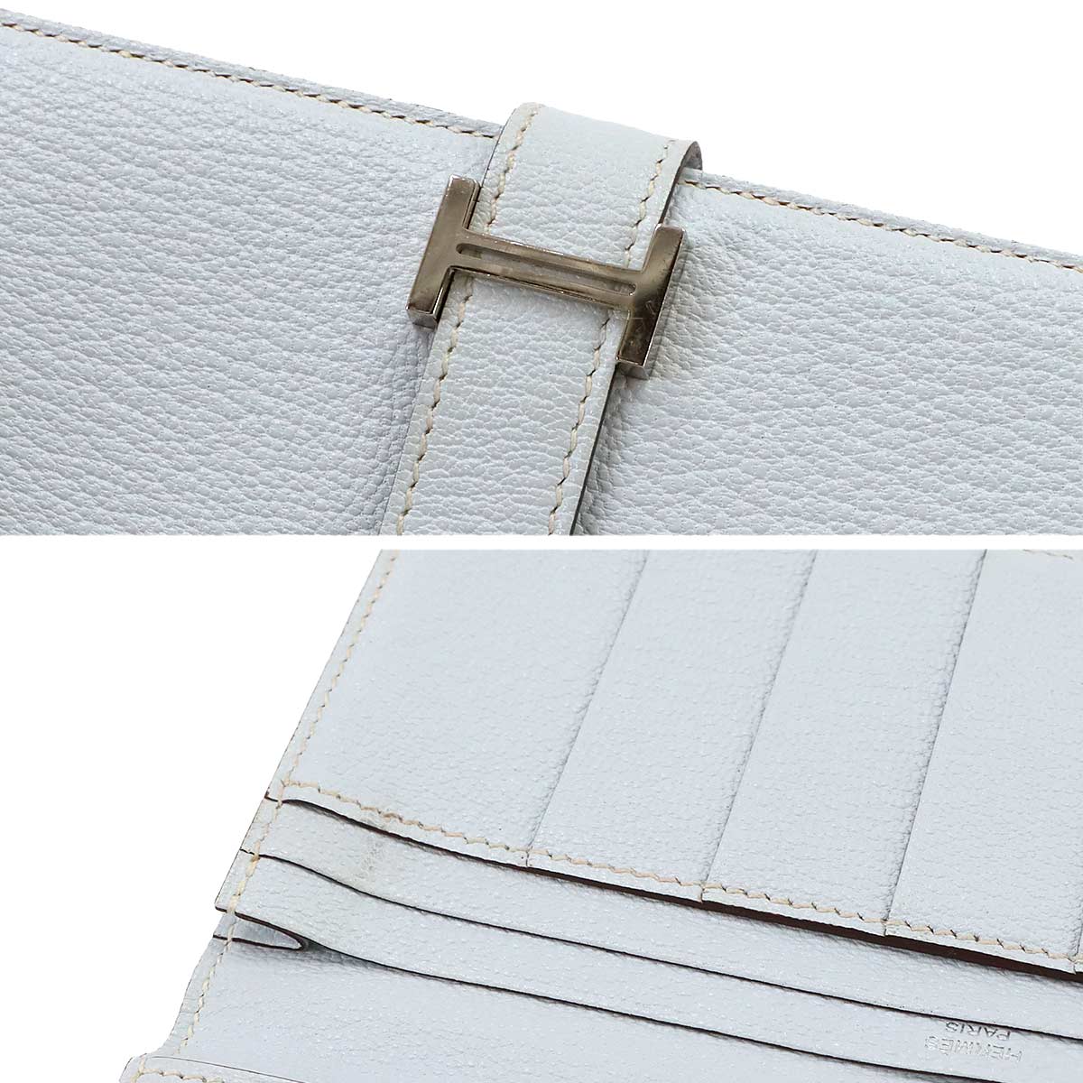 Bearn Souffle Long Wallet Veau Epsom Blue brume Purse