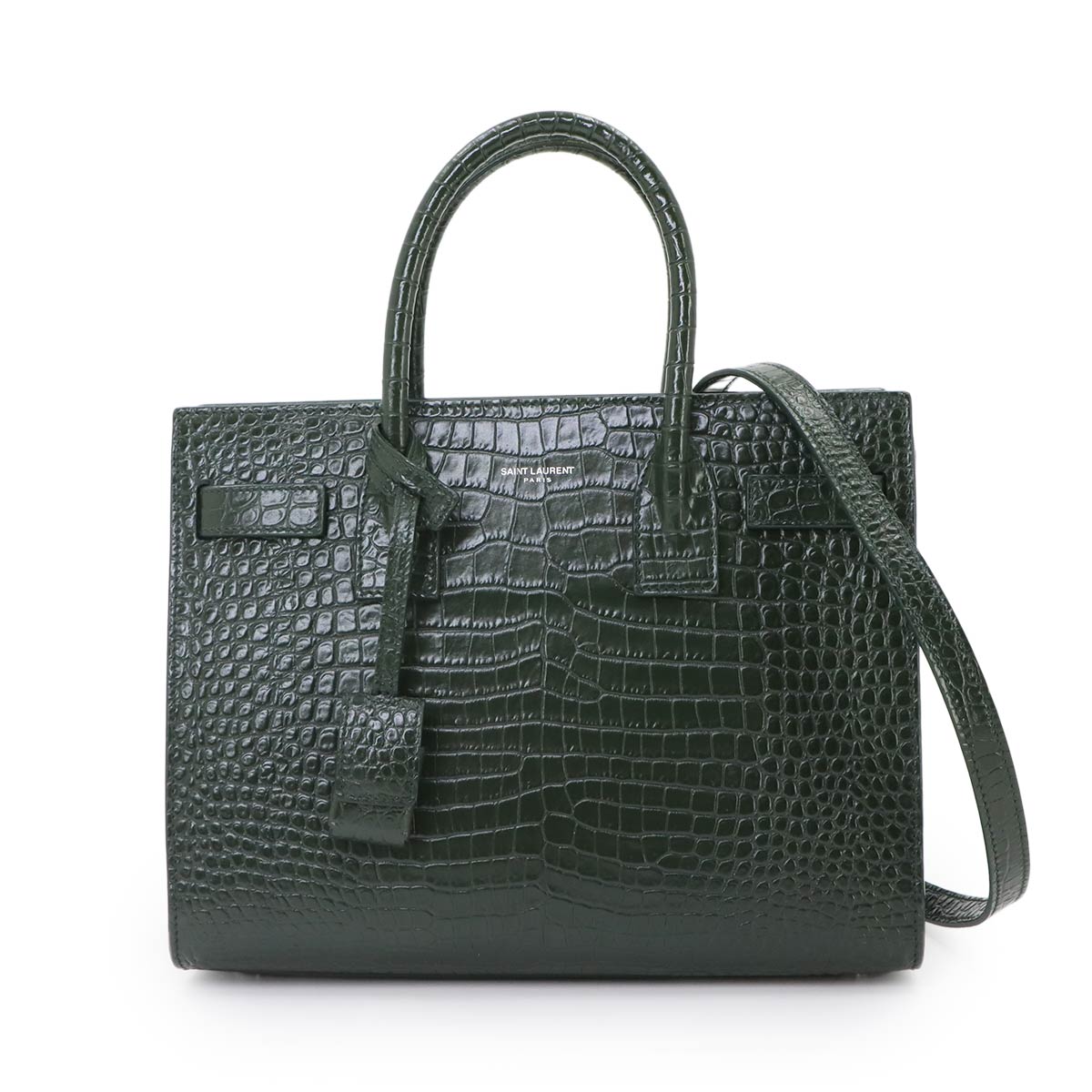 Baby Sac De Jour Hand Shoulder Bag Leather Green 421863