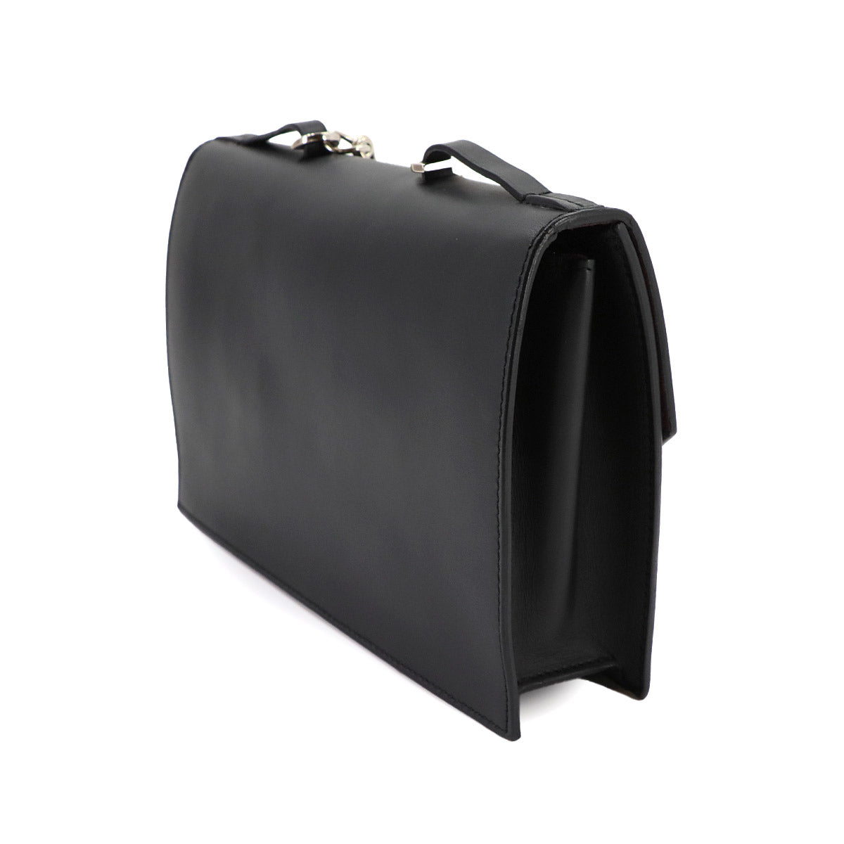 Jeanne Toussaint Chain Hand Bag Leather Black Purse
