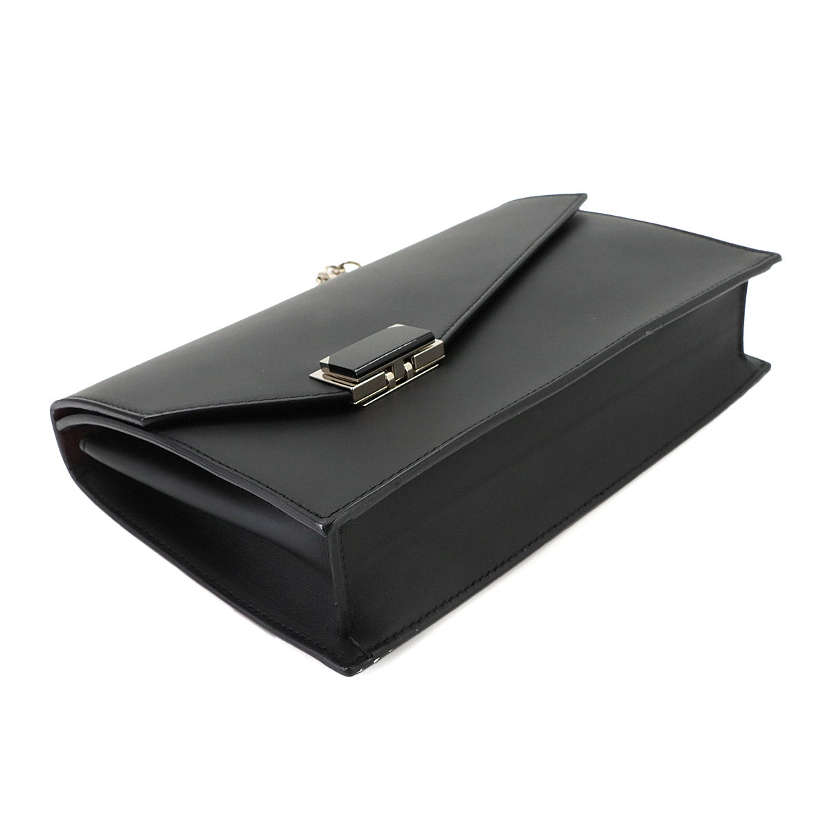 Jeanne Toussaint Chain Hand Bag Leather Black Purse